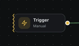 The Trigger block’s settings panel in the workflow editor.