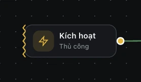Bảng cấu hình của khối Kích hoạt trong trình soạn workflow.